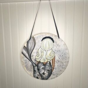 Mermaid Wall Art with Black and Gray Tones